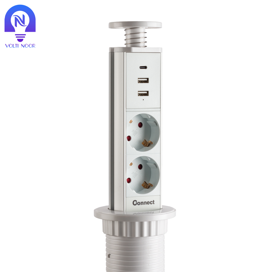 پریز توکار استوانه ای کانکت مدل M205 - تصویر 2