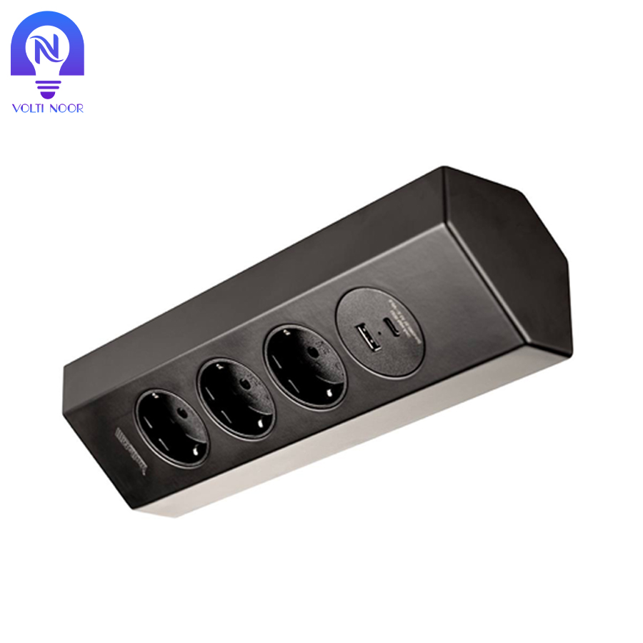 پریز روکار کنج ملونی مدل 10086 - تصویر 2