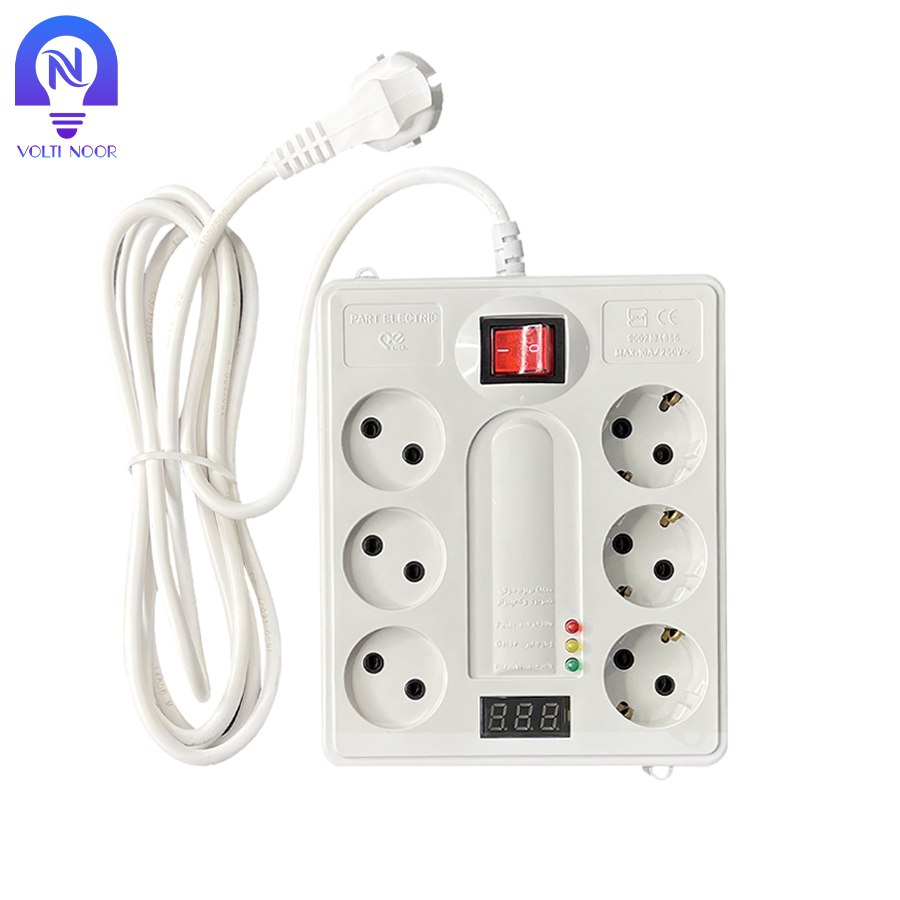 محافظ برق 6 خانه ارت دار پارت الکتریک - تصویر 3