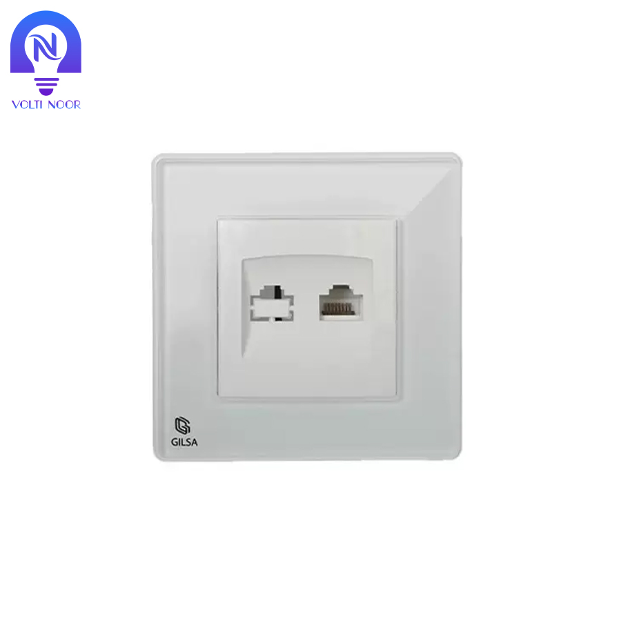پریز شبکه دو سوکت گیلسا Cat6 - تصویر 11