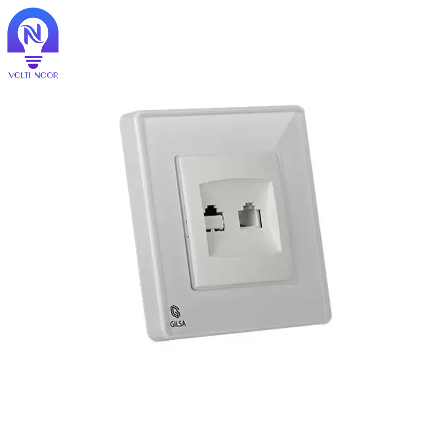 پریز شبکه دو سوکت گیلسا Cat6 - تصویر 12
