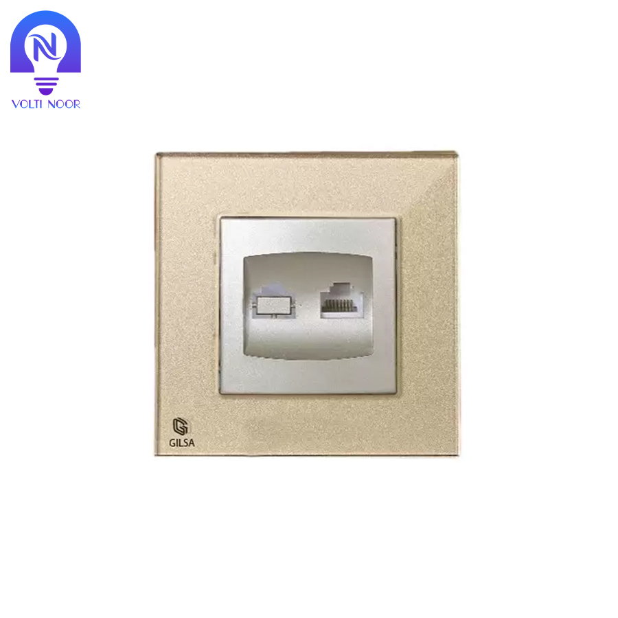 پریز شبکه دو سوکت گیلسا Cat6 - تصویر 13