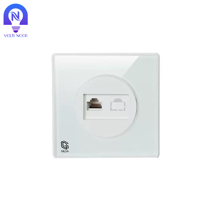 پریز شبکه دو سوکت گیلسا Cat6 - تصویر 3