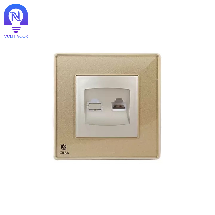 پریز شبکه دو سوکت گیلسا Cat6 - تصویر 5