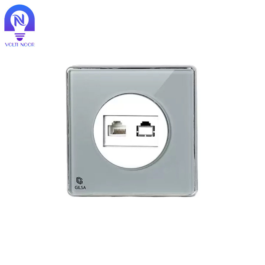 پریز شبکه دو سوکت گیلسا Cat6 - تصویر 7