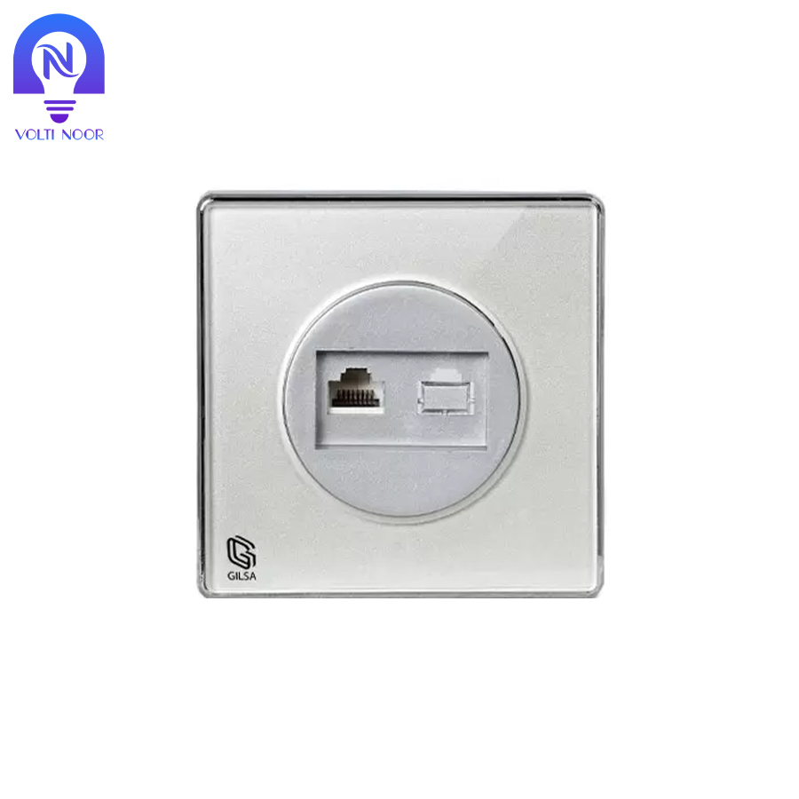 پریز شبکه دو سوکت گیلسا Cat6 - تصویر 9