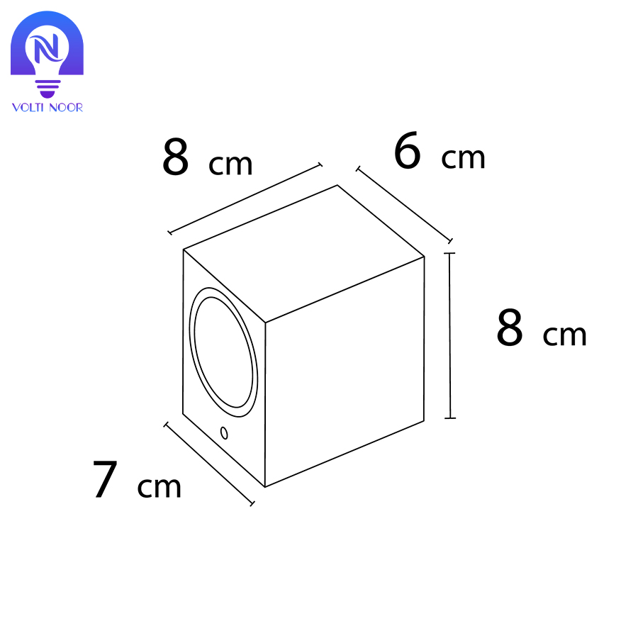 دکوراتیو مربع یک طرفه لامپ خور - تصویر 5