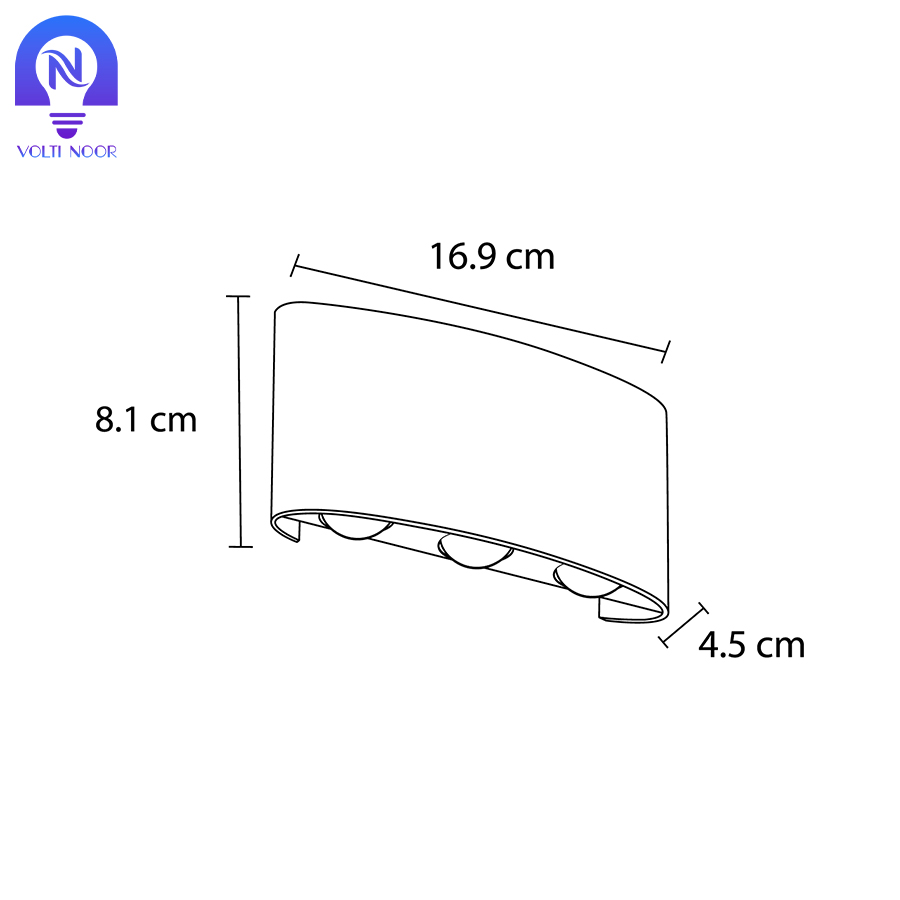 چراغ دکوراتیو یکطرفه 3W - تصویر 5