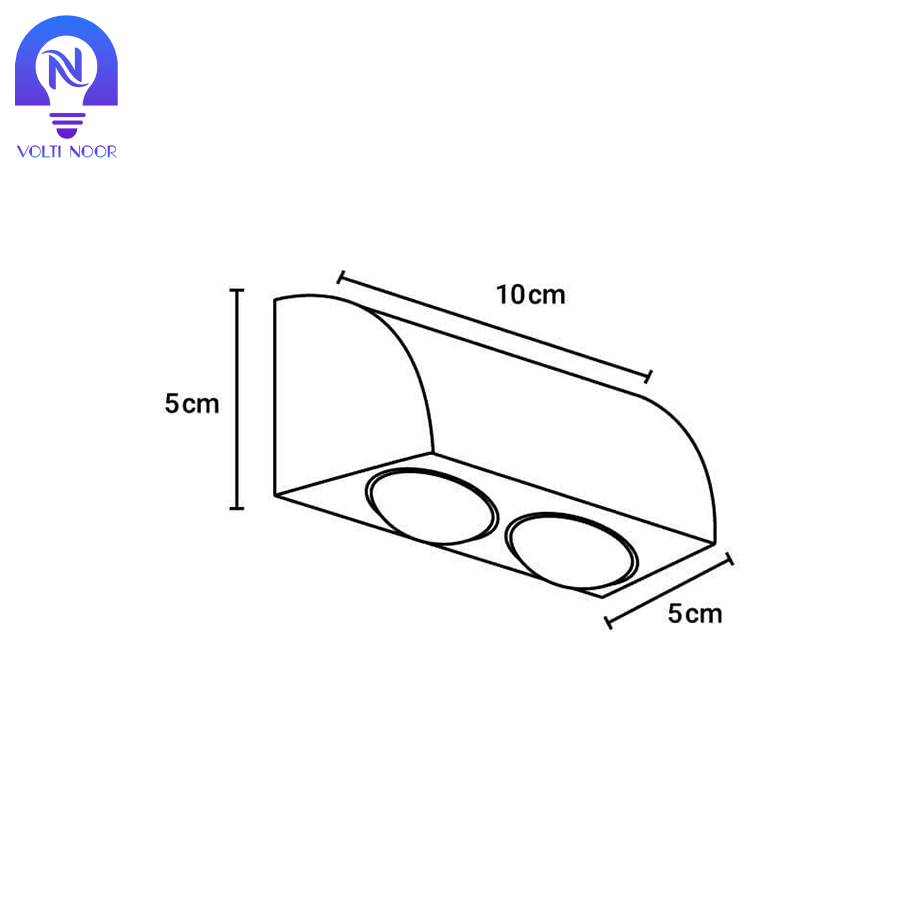 چراغ دکوراتیو یکطرفه کد 212 دو وات - تصویر 6