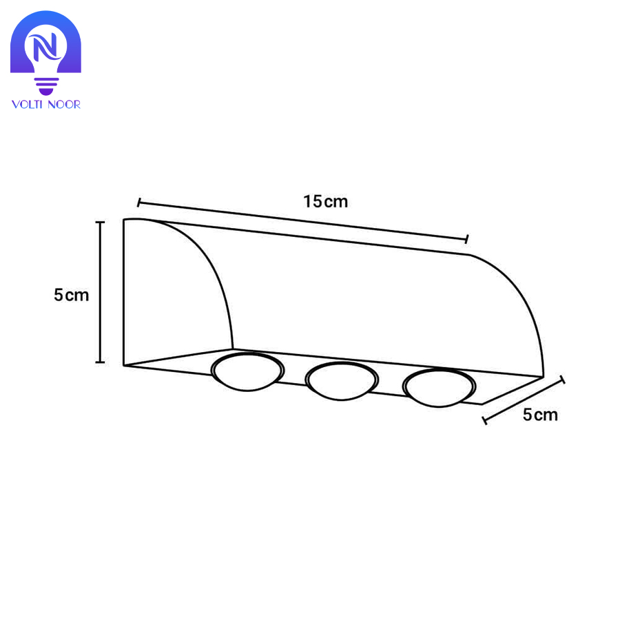 چراغ دکوراتیو یکطرفه کد 212 سه وات - تصویر 5