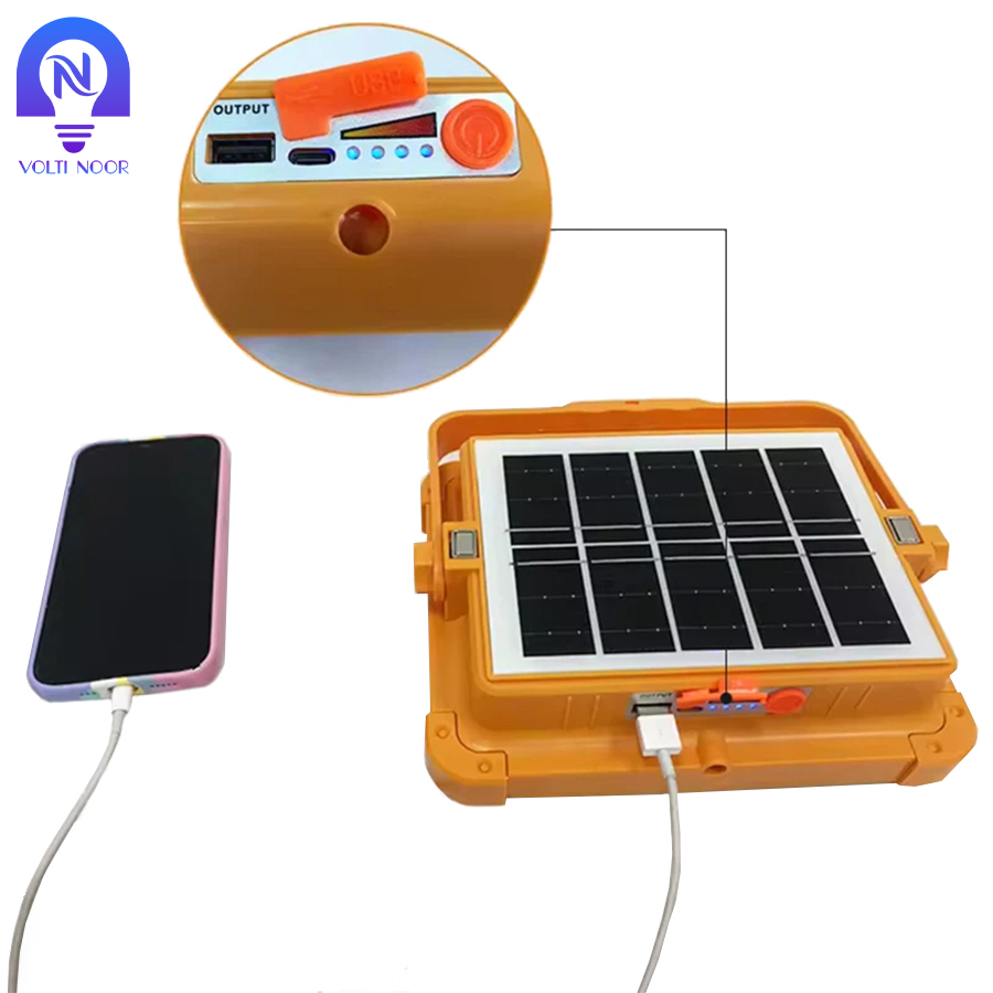 پروژکتور خورشیدی و شارژی 200 وات کیانگ مدل KY-200W - تصویر 4
