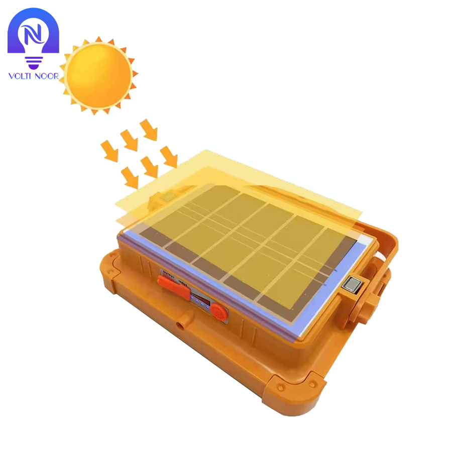 پروژکتور خورشیدی و شارژی 200 وات کیانگ مدل KY-200W - تصویر 5